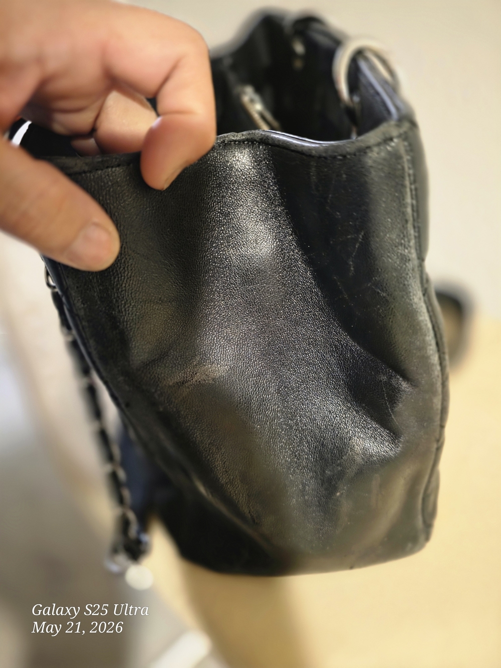 CHANEL Black Quilted Shoulder Bag with Silver Chain Straps - Picture 8 of 13